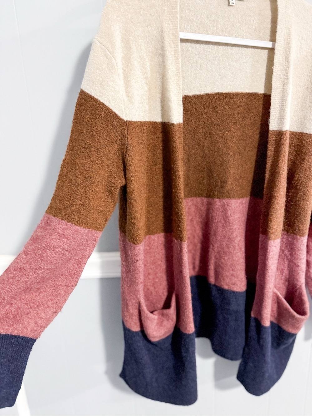 Madewell Kent Striped Colorblock Cardigan Sweater in Coziest Yarn - Picture 8 of 11